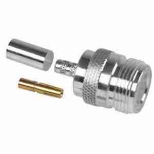 Type N Female crimp connector for RG174/188/316 LMR100 cables