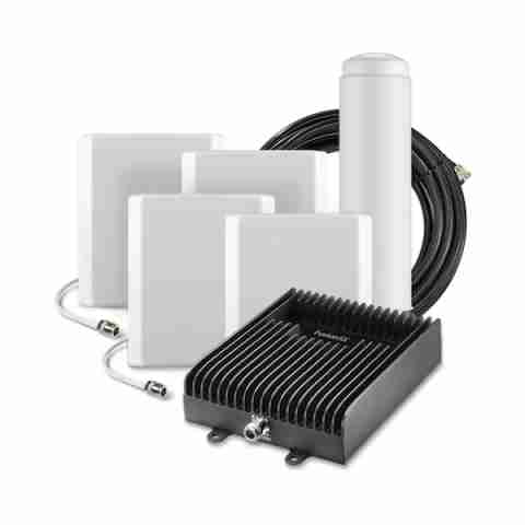 SureCall Fusion5X 2.0 Voice and LTE Signal Booster Kit for Large Buildings - Omni/4 x Panel