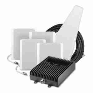 SureCall Fusion5X 2.0 Voice and LTE Signal Booster Kit for Large Buildings - Yagi/4 x Panel